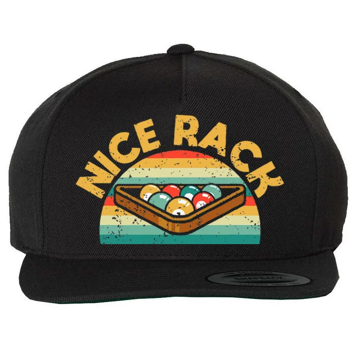 Nice Rack Funny Billiards Player Vintage Pool Balls Billiard Wool Snapback Cap