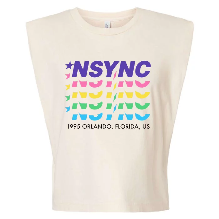 N.S.Y.N.C Retro Falling Wavy Logo Garment-Dyed Women's Muscle Tee