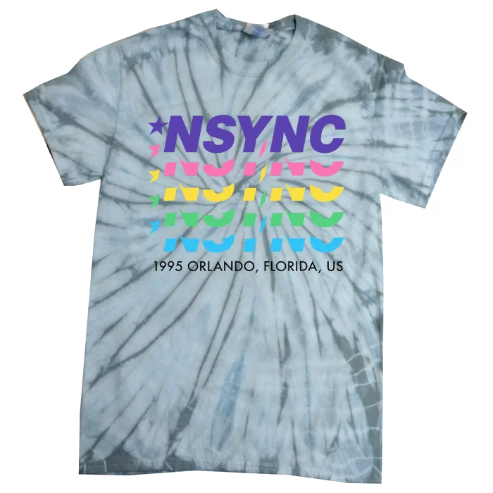 N.S.Y.N.C Retro Falling Wavy Logo Tie-Dye T-Shirt