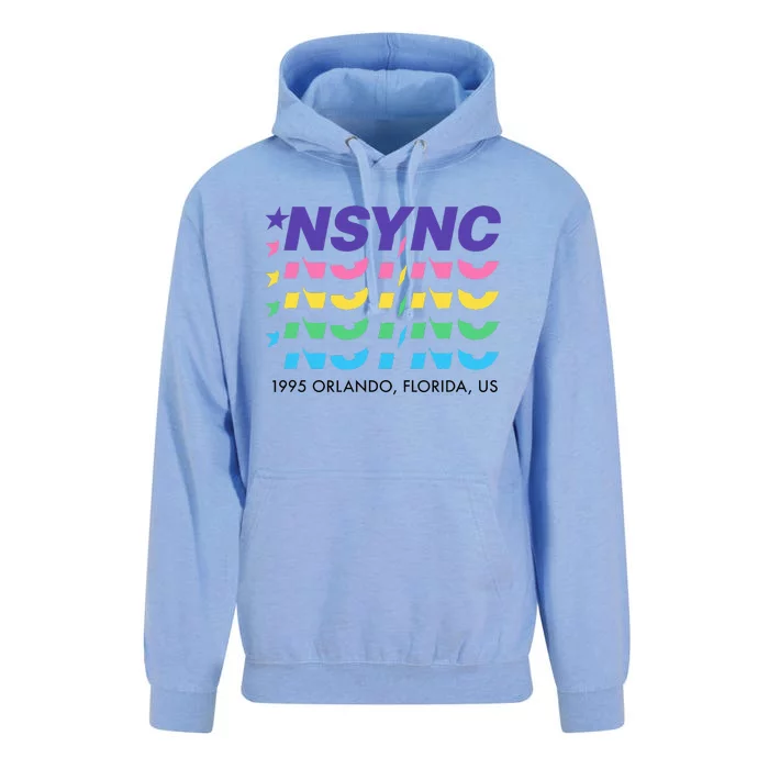 N.S.Y.N.C Retro Falling Wavy Logo Unisex Surf Hoodie