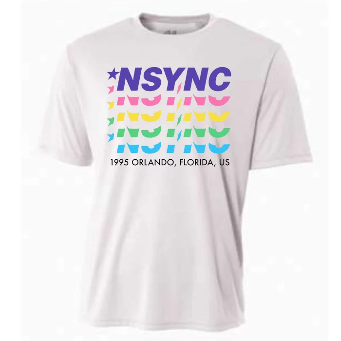 N.S.Y.N.C Retro Falling Wavy Logo Cooling Performance Crew T-Shirt