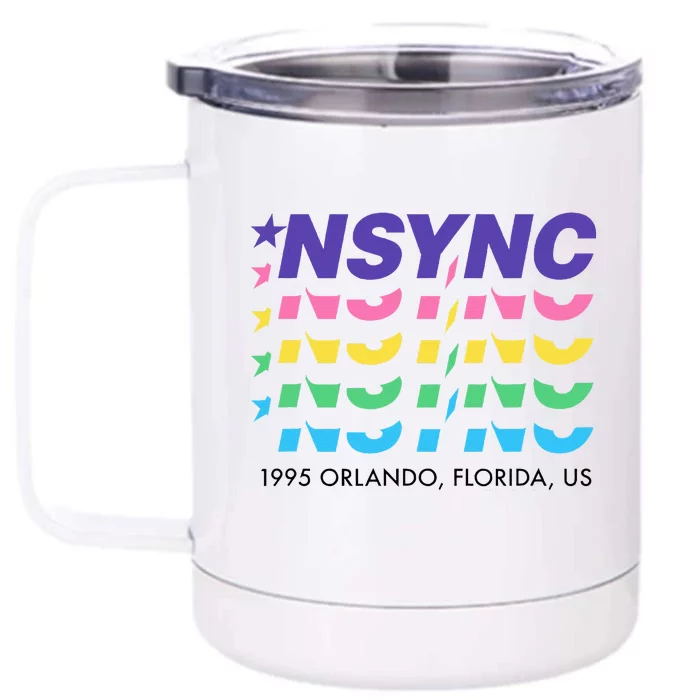 N.S.Y.N.C Retro Falling Wavy Logo Front & Back 12oz Stainless Steel Tumbler Cup