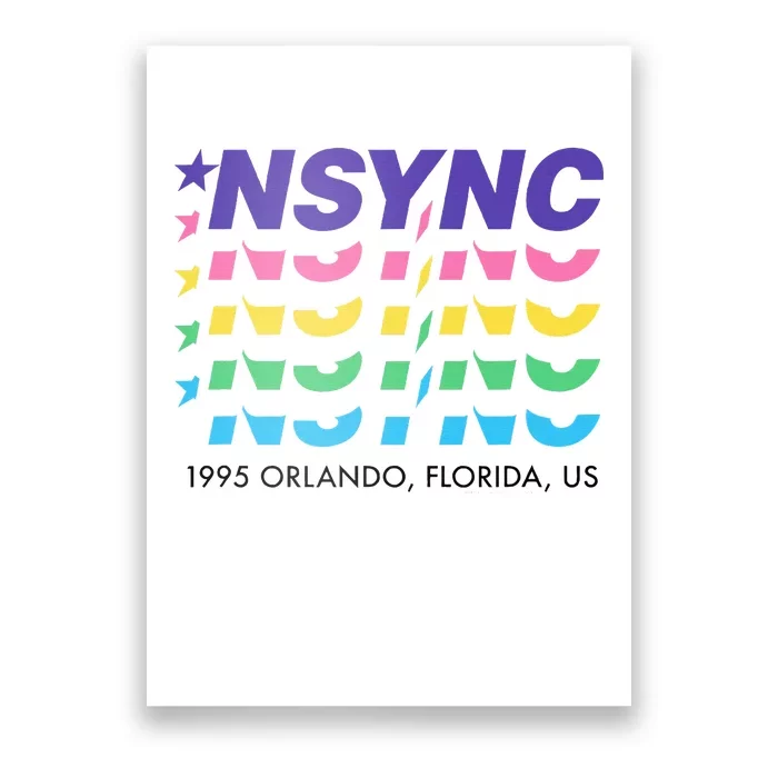 N.S.Y.N.C Retro Falling Wavy Logo Poster