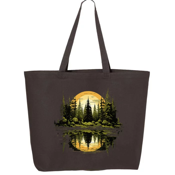 Nature Reflection Forest Trees Outdoor Wildlife 25L Jumbo Tote