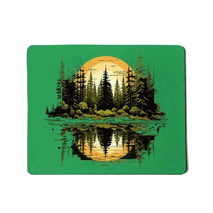 Nature Reflection Forest Trees Outdoor Wildlife Mousepad