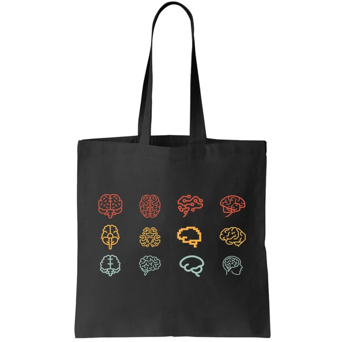 Neuroscience Retro Graphic Brain Science For Neurologist Tote Bag