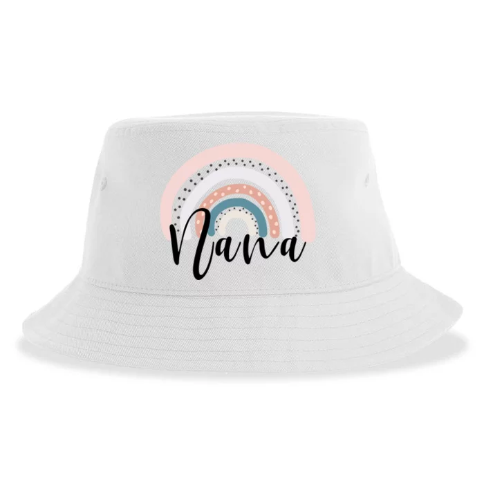 Nana Rainbow Grandma Christmas MotherS Day Gift Sustainable Bucket Hat