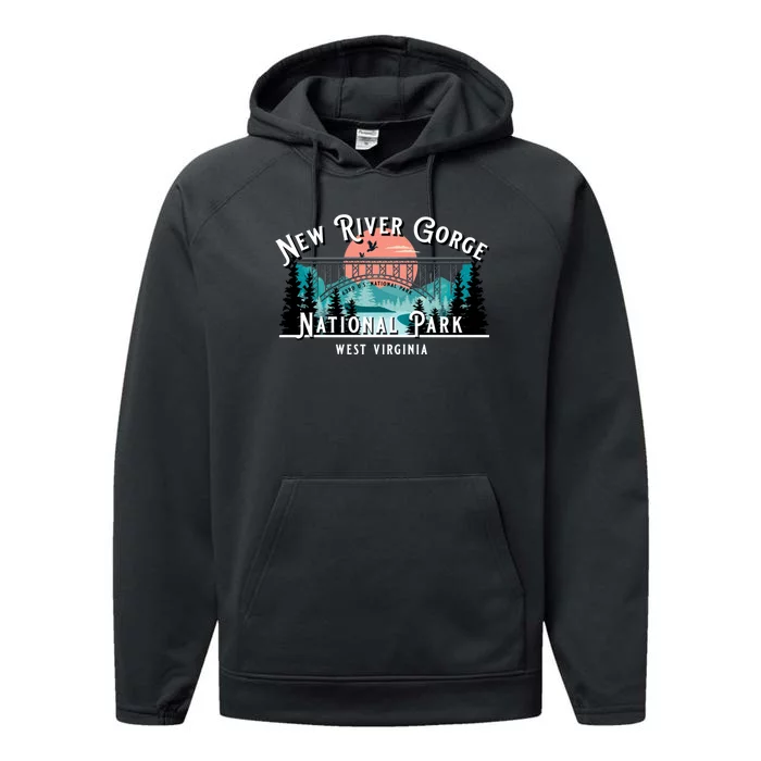 New River Gorge National Park West Virginia USA Souvenir Performance Fleece Hoodie