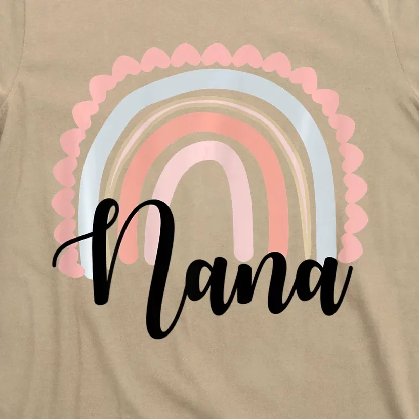 Nana Rainbow Grandma Christmas Mother's Day T-Shirt