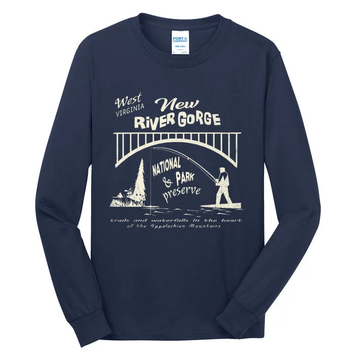 New River Gorge Appalachian Mountains Tall Long Sleeve T-Shirt