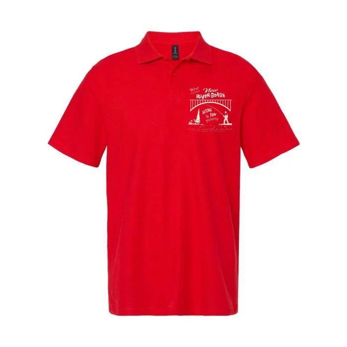 New River Gorge Appalachian Mountains Softstyle Adult Sport Polo