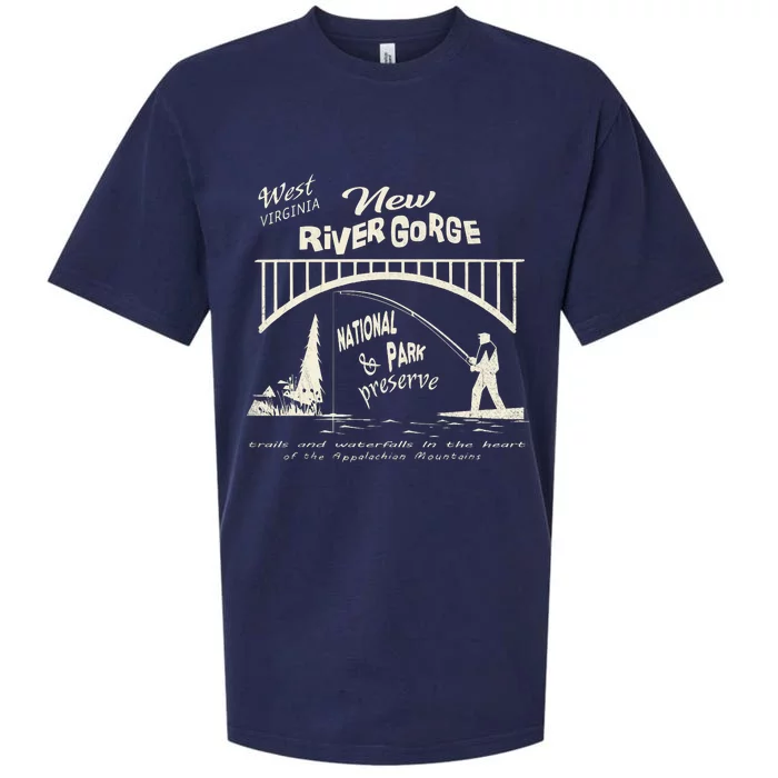 New River Gorge Appalachian Mountains Sueded Cloud Jersey T-Shirt