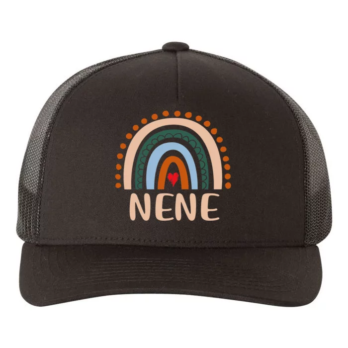 Nene Rainbow Grandma Cute Mothers Day Funny Nene Yupoong Adult 5-Panel Trucker Hat