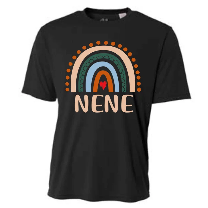 Nene Rainbow Grandma Cute Mothers Day Funny Nene Cooling Performance Crew T-Shirt