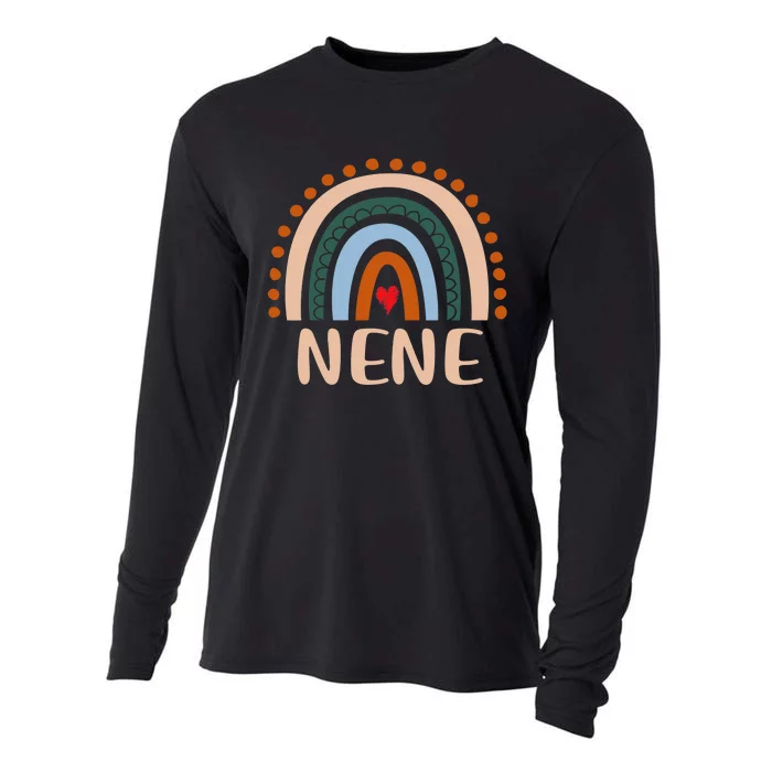 Nene Rainbow Grandma Cute Mothers Day Funny Nene Cooling Performance Long Sleeve Crew