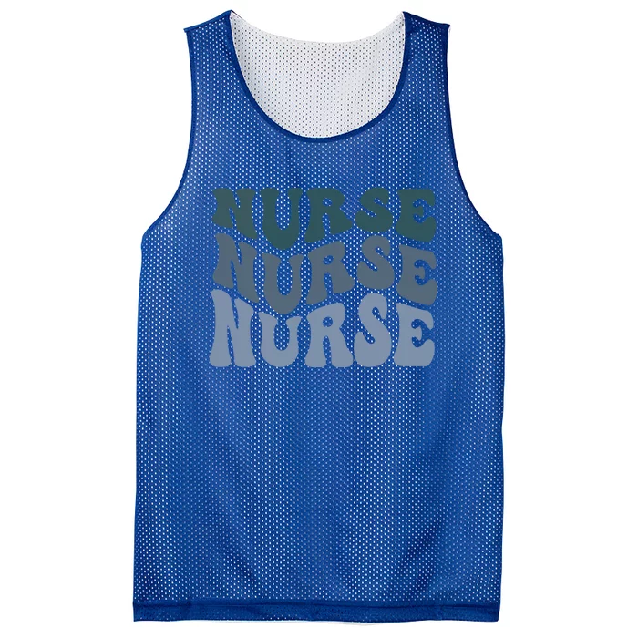 Nurse Rn Groovy Gift Mesh Reversible Basketball Jersey Tank