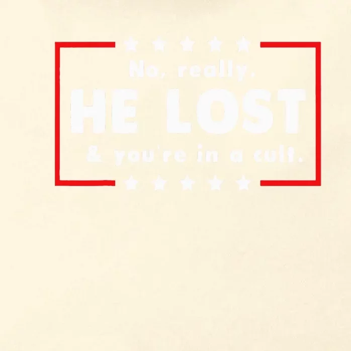 No Really He Lost & Youre In A Cult Zip Tote Bag