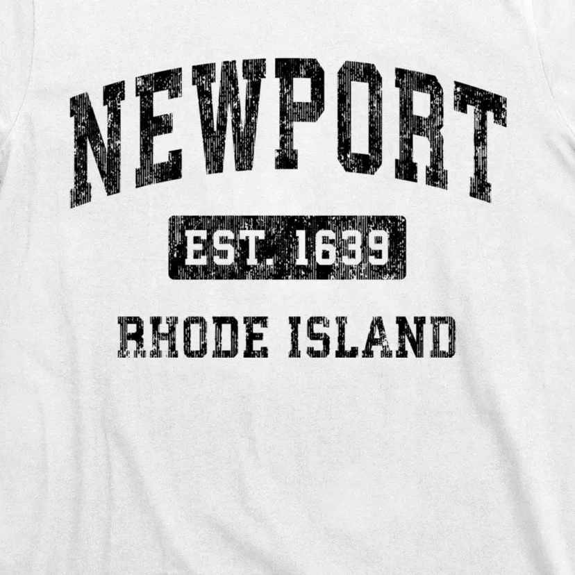 Newport Rhode Island Ri Vintage Established Sports Design T-Shirt