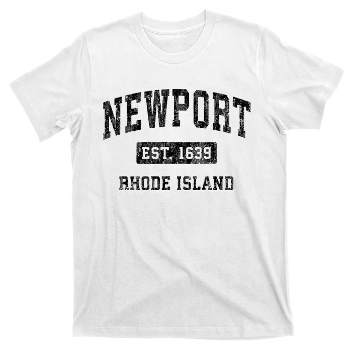 Newport Rhode Island Ri Vintage Established Sports Design T-Shirt