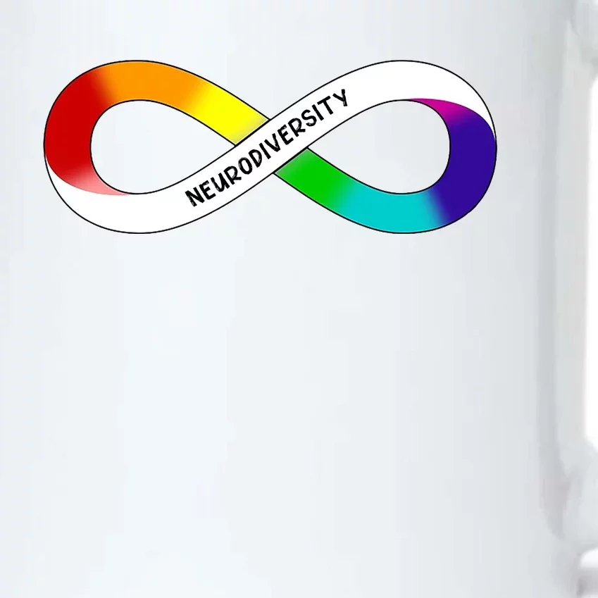 Neurodiversity Rainbow Infinity Symbol Black Color Changing Mug