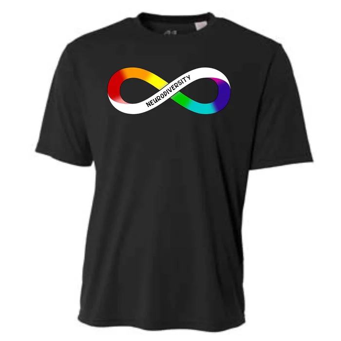 Neurodiversity Rainbow Infinity Symbol Cooling Performance Crew T-Shirt