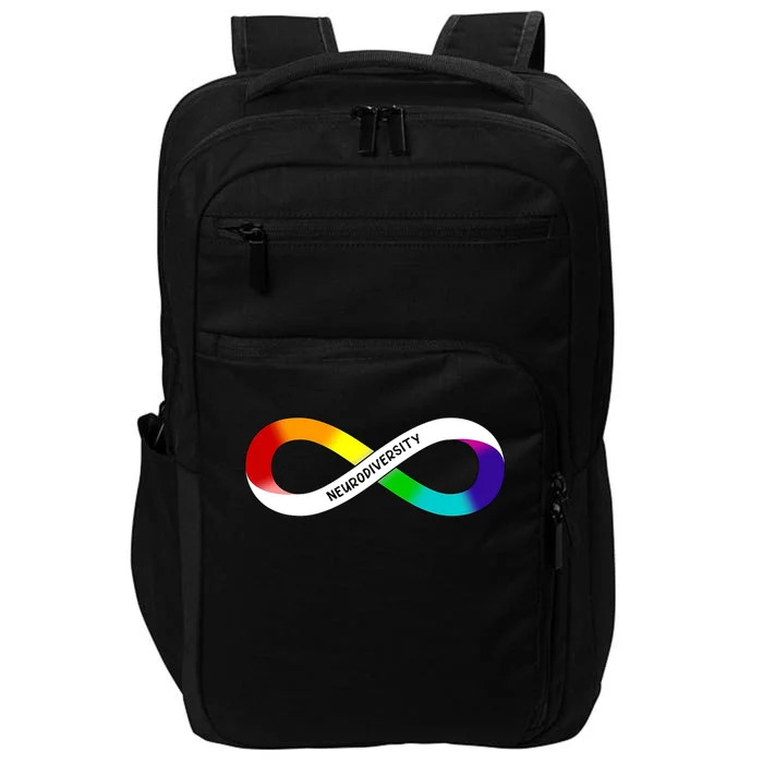 Neurodiversity Rainbow Infinity Symbol Impact Tech Backpack