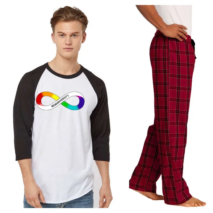 Neurodiversity Rainbow Infinity Symbol Raglan Sleeve Pajama Set