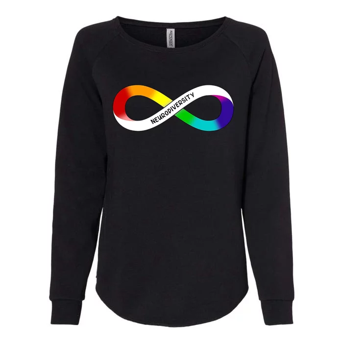 Neurodiversity Rainbow Infinity Symbol Womens California Wash Sweatshirt