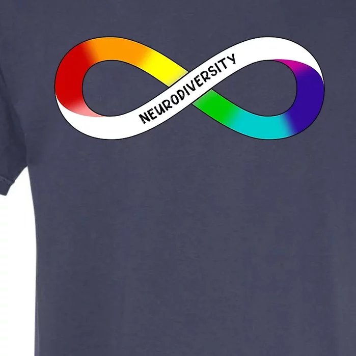 Neurodiversity Rainbow Infinity Symbol Garment-Dyed Heavyweight T-Shirt