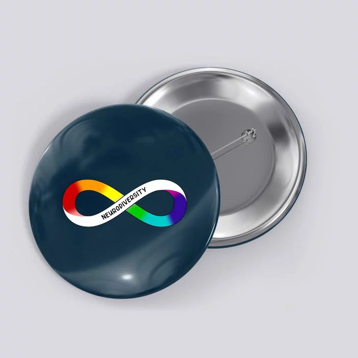 Neurodiversity Rainbow Infinity Symbol Button