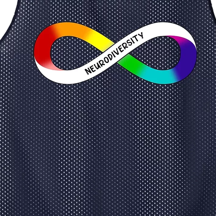 Neurodiversity Rainbow Infinity Symbol Mesh Reversible Basketball Jersey Tank