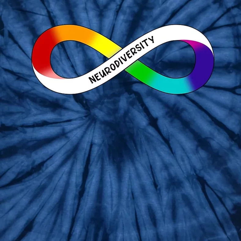 Neurodiversity Rainbow Infinity Symbol Tie-Dye T-Shirt