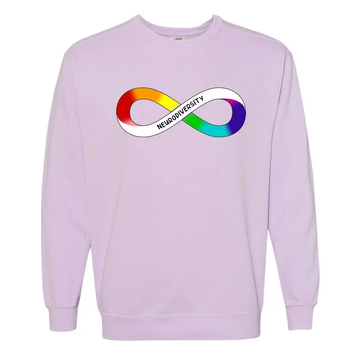 Neurodiversity Rainbow Infinity Symbol Garment-Dyed Sweatshirt