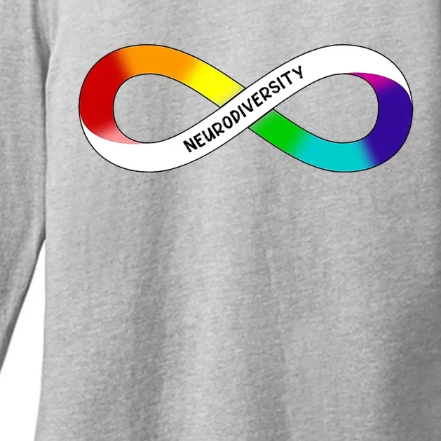 Neurodiversity Rainbow Infinity Symbol Womens CVC Long Sleeve Shirt