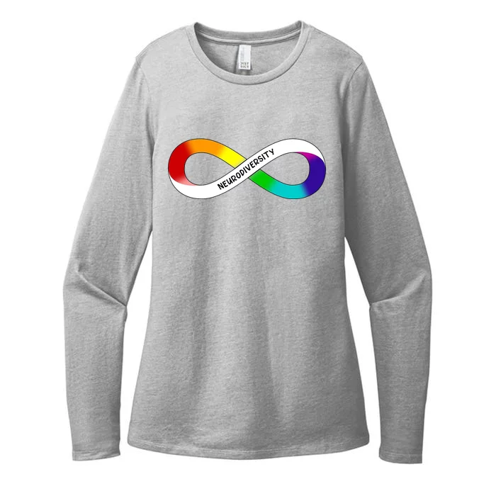 Neurodiversity Rainbow Infinity Symbol Womens CVC Long Sleeve Shirt