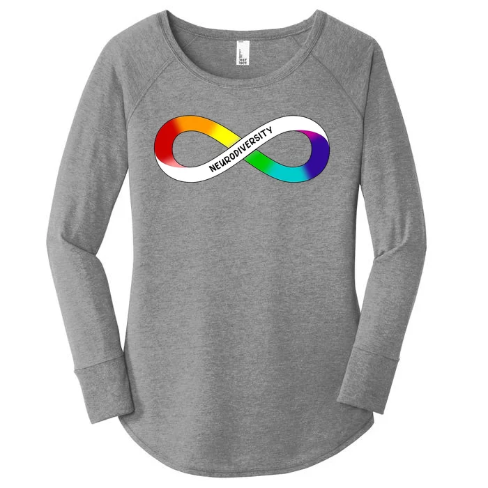 Neurodiversity Rainbow Infinity Symbol Women's Perfect Tri Tunic Long Sleeve Shirt