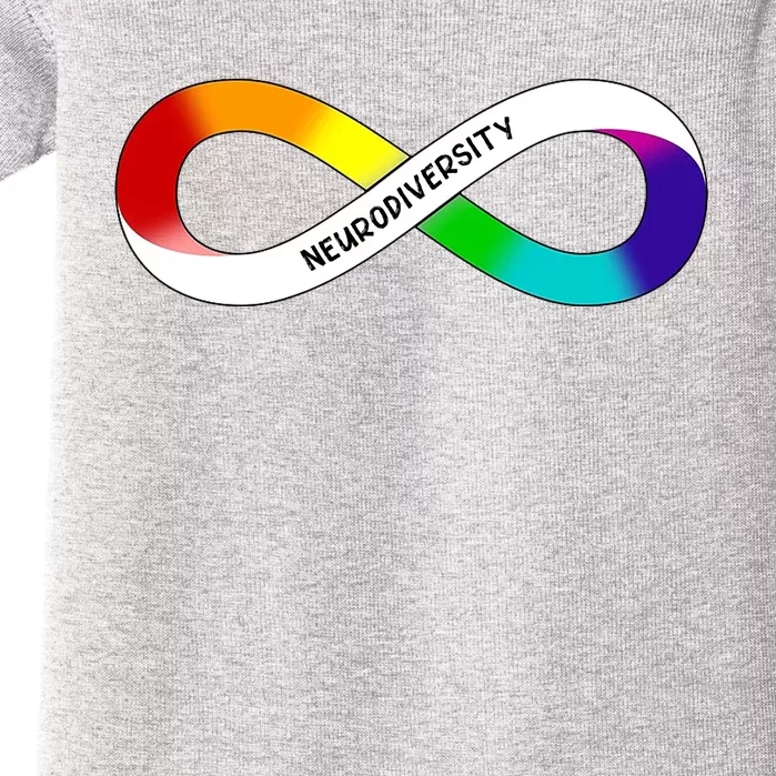 Neurodiversity Rainbow Infinity Symbol Baby Bodysuit