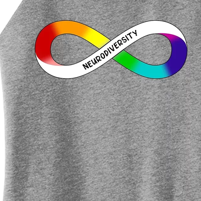 Neurodiversity Rainbow Infinity Symbol Women’s Perfect Tri Rocker Tank