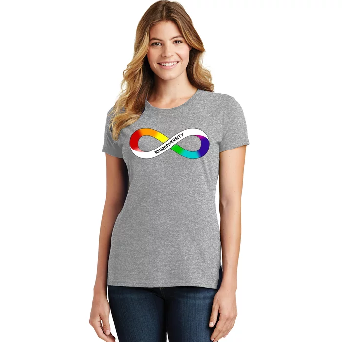 Neurodiversity Rainbow Infinity Symbol Women's T-Shirt