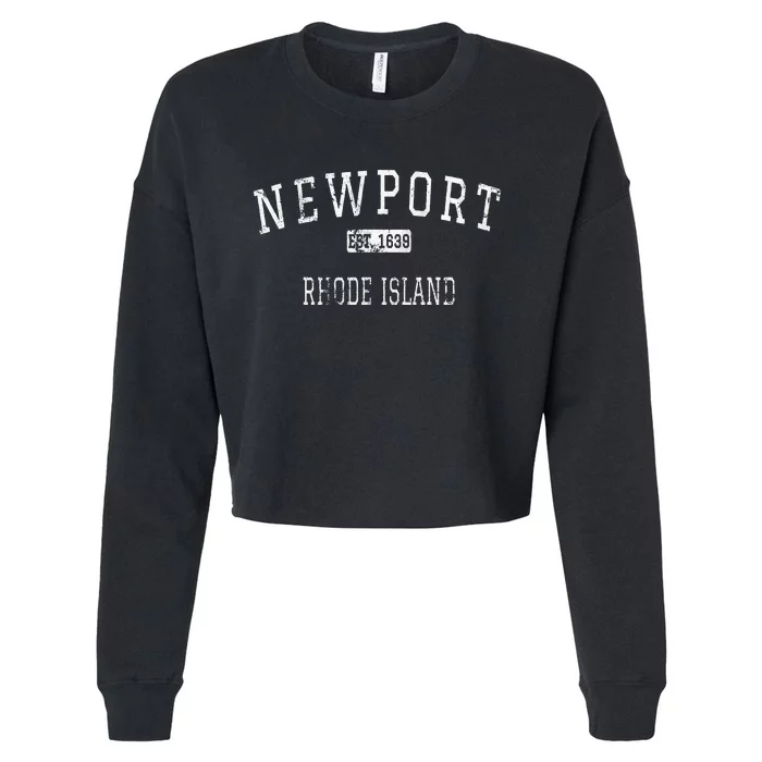 Newport Rhode Island Ri Vintage Cropped Pullover Crew