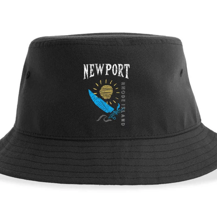 Newport Rhode Island Souvenir Ri Sailing Boat Sustainable Bucket Hat