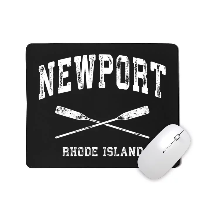 Newport Rhode Island Vintage Nautical Crossed Oars Gift Mousepad