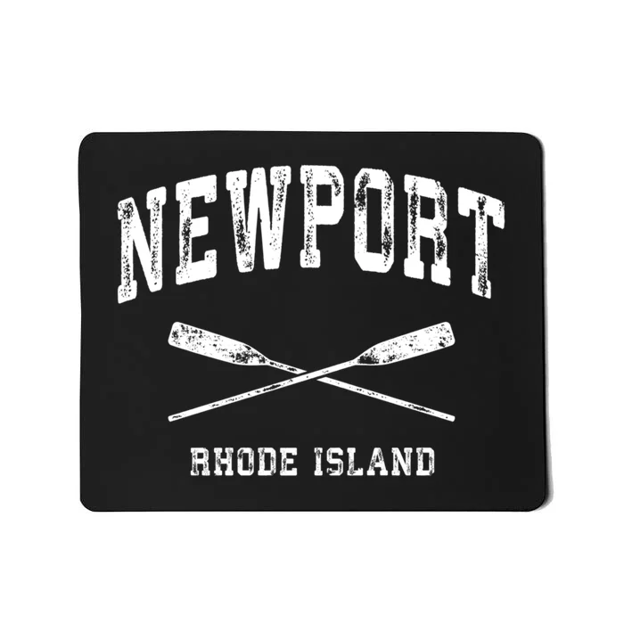 Newport Rhode Island Vintage Nautical Crossed Oars Gift Mousepad