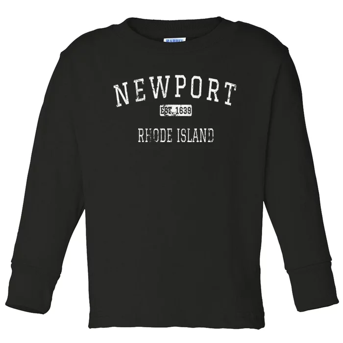 Newport Rhode Island RI Vintage Toddler Long Sleeve Shirt