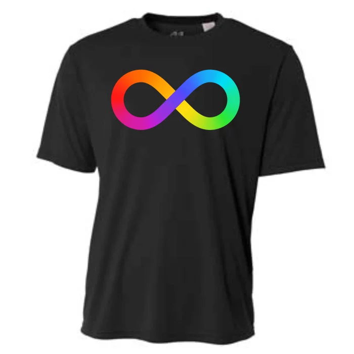 Neurodiversity Rainbow Infinity Autism Cooling Performance Crew T-Shirt