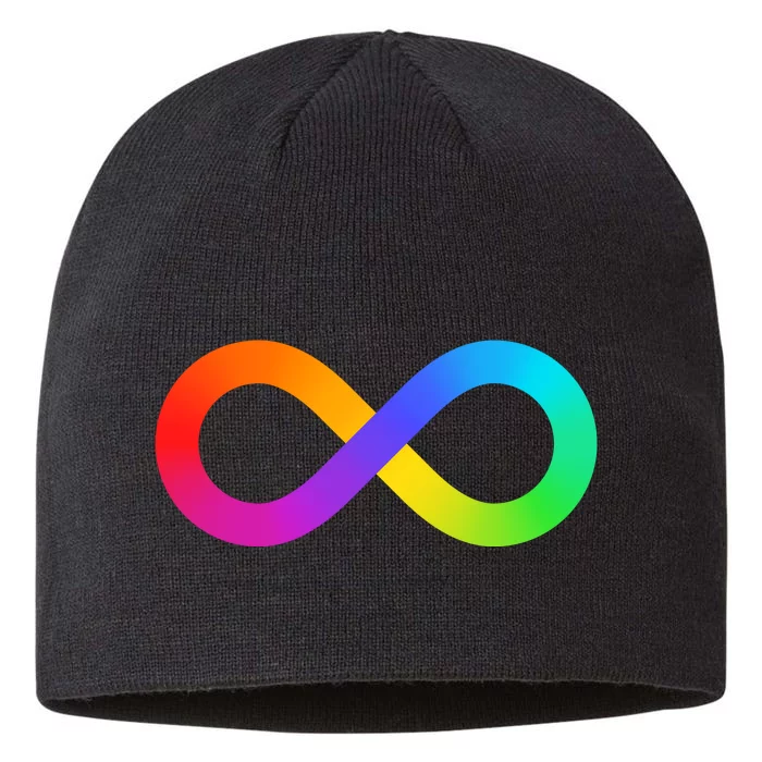 Neurodiversity Rainbow Infinity Autism 8 1/2in Sustainable Knit Beanie