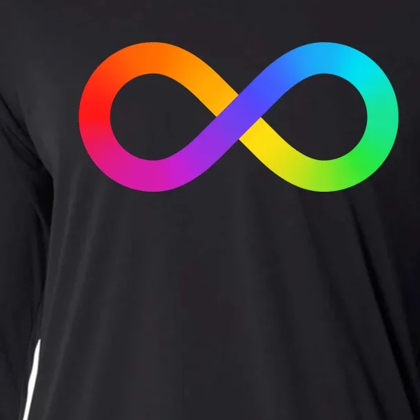 Neurodiversity Rainbow Infinity Autism Cooling Performance Long Sleeve Crew