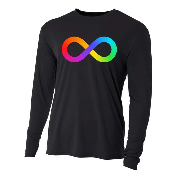 Neurodiversity Rainbow Infinity Autism Cooling Performance Long Sleeve Crew