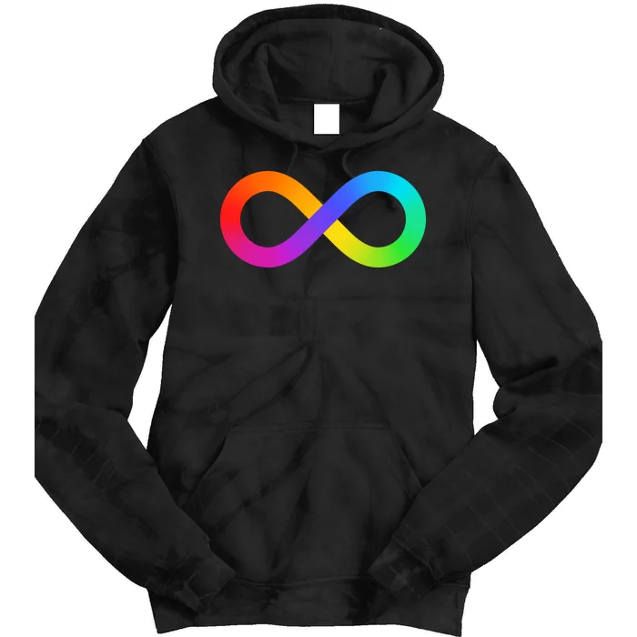 Neurodiversity Rainbow Infinity Autism Tie Dye Hoodie