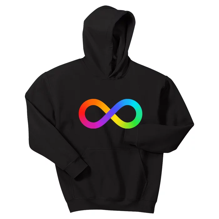 Neurodiversity Rainbow Infinity Autism Kids Hoodie